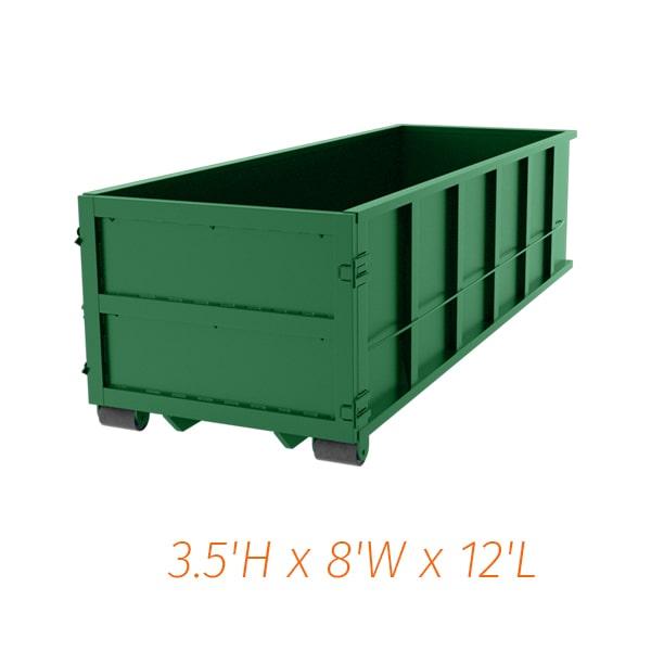 it is not necessary for the customer to be present during the delivery and pickup of ten-yard dumpsters